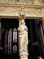 Paris, Sainte Chapelle (haute), Porche royal, Statue du Christ